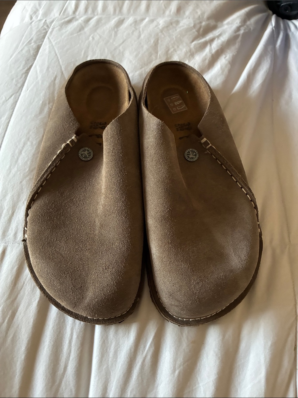 Birkenstock Brown Suede Clogs - Picture 2 of 4